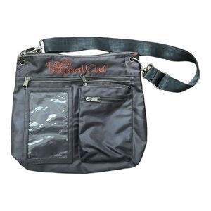 Pampered Chef Gray Consultant Crossbody Tote Bag